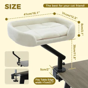 Cats Hammock for Table, Soft Cat Bed for Desk - Thumbnail Image 9