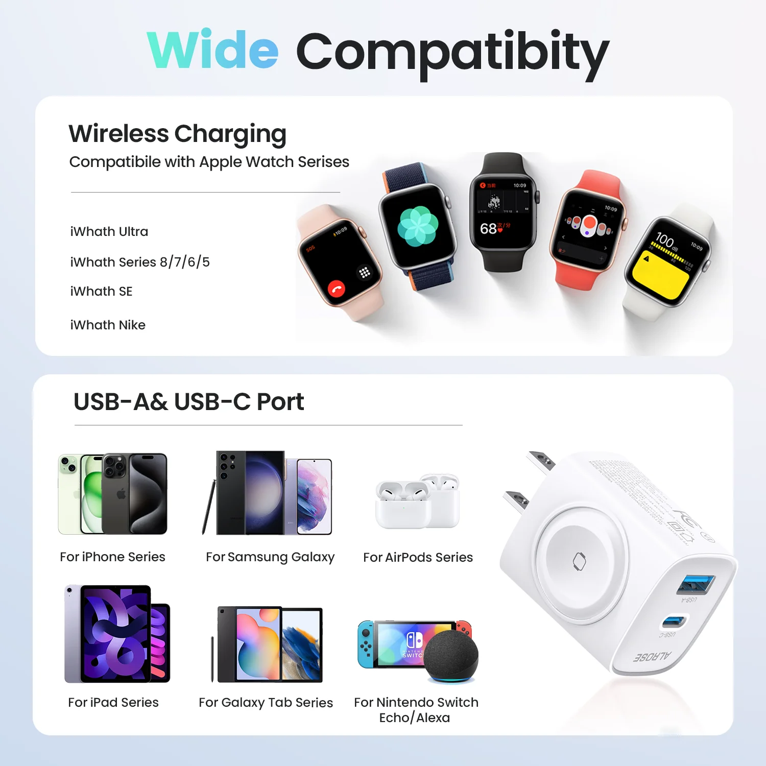 For Apple Watch Charger with 20W Fast Charging Block, - Image 6