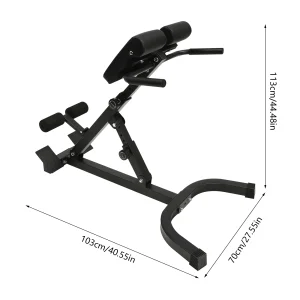 Back Extension Steel Frame Home Gym Fitness Equipment for Full Body Muscle Training - Thumbnail Image 9