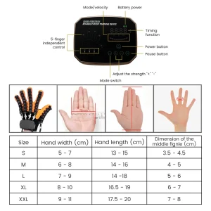 Rehabilitation Robot Glove Hand Device Finger Training Massage Gloves - Thumbnail Image 6