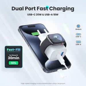 For Apple Watch Charger with 20W Fast Charging Block, - Thumbnail Image 3