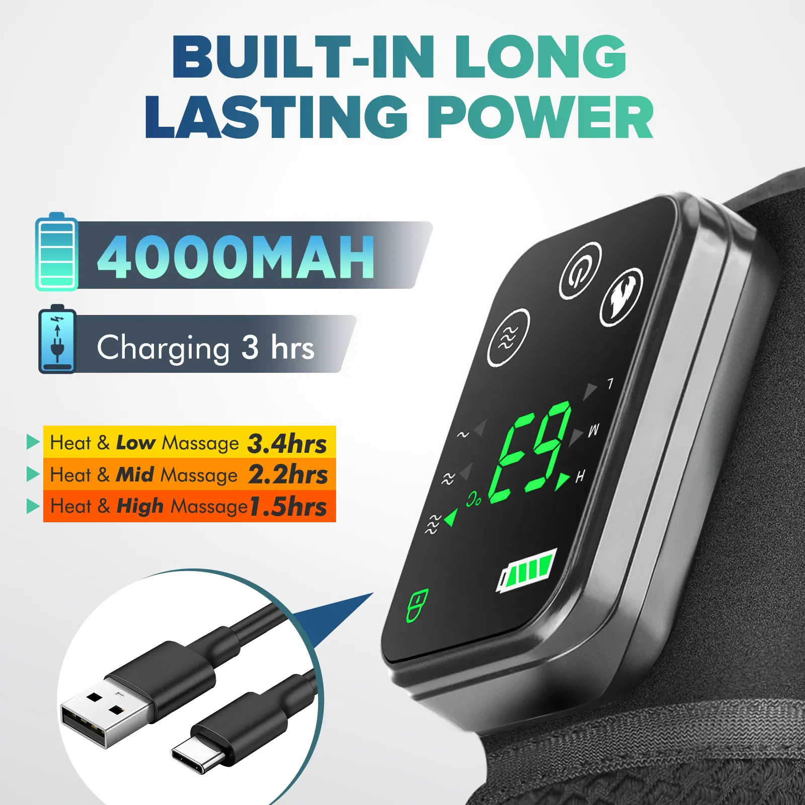 Intelligent Electric Heating Knee, Massage Neck Shoulder Knee Vibration Device - Image 6