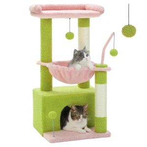 4-in-1 Cat Tree with Large Cat Condo, Sisal Scratching Post - Thumbnail Image 10