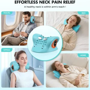 Rechargeable Portable Neck Massager Pillow3-in-1 Shiatsu Neck & Back Massager with Remote Control - Heat/Vibration/Deep Tissue - Thumbnail Image 4