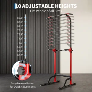Power Tower Pull Up Dip Station Heavy Duty Steel Frame, Multi-Function Home Gym - Thumbnail Image 3