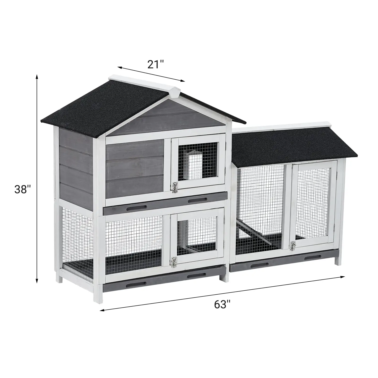 63in Bunny House Outdoor Coop - Image 3