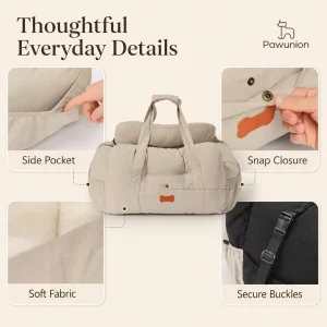 Dog Car Seat for Small Medium Dogs, Portable - Thumbnail Image 6