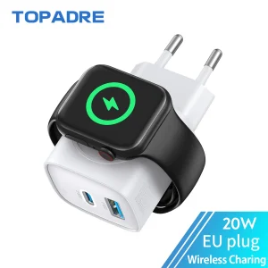 For Apple Watch Charger with 20W Fast Charging Block,