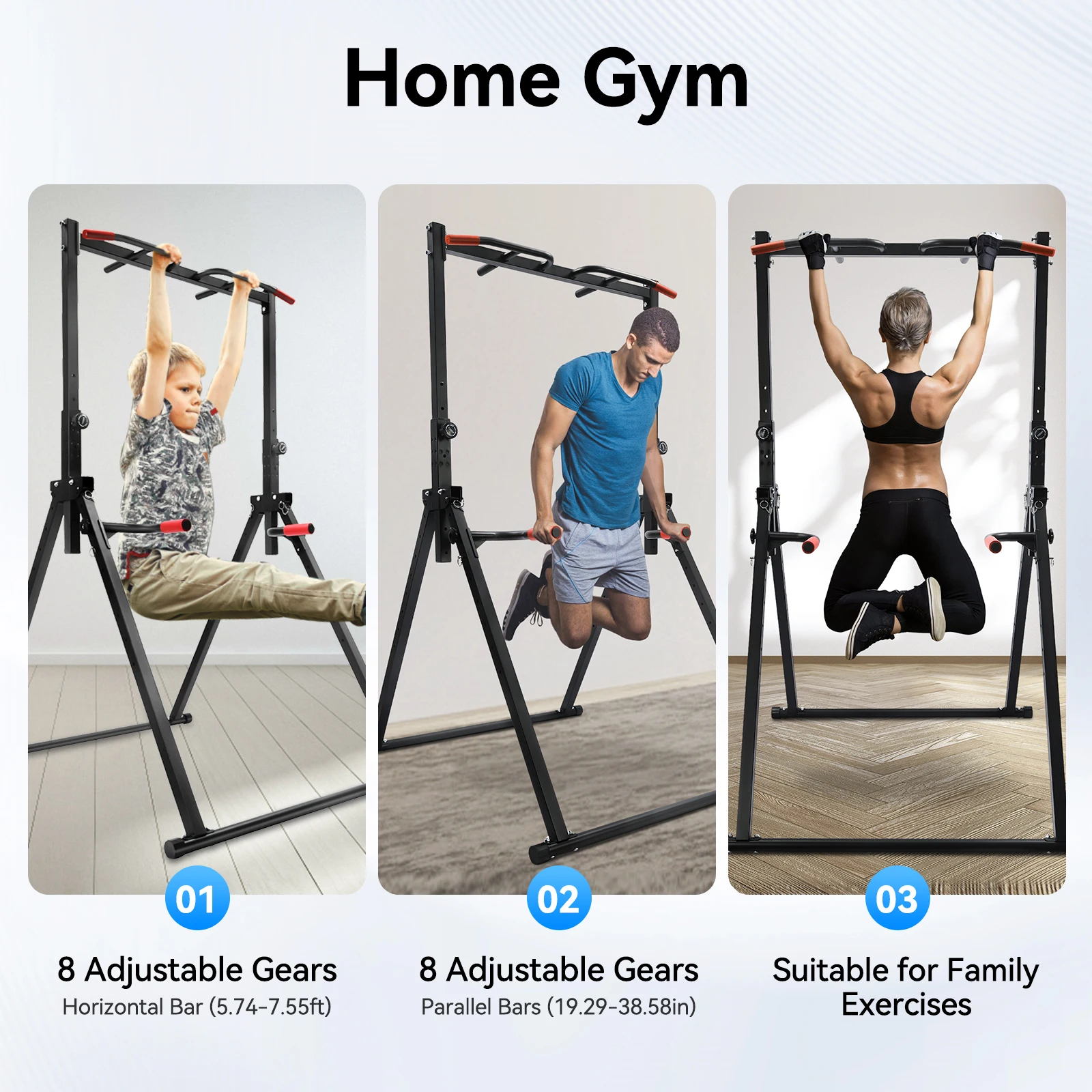 Adjustable Pull Up Bar Home Gym Multi-Function Training Station - Image 3