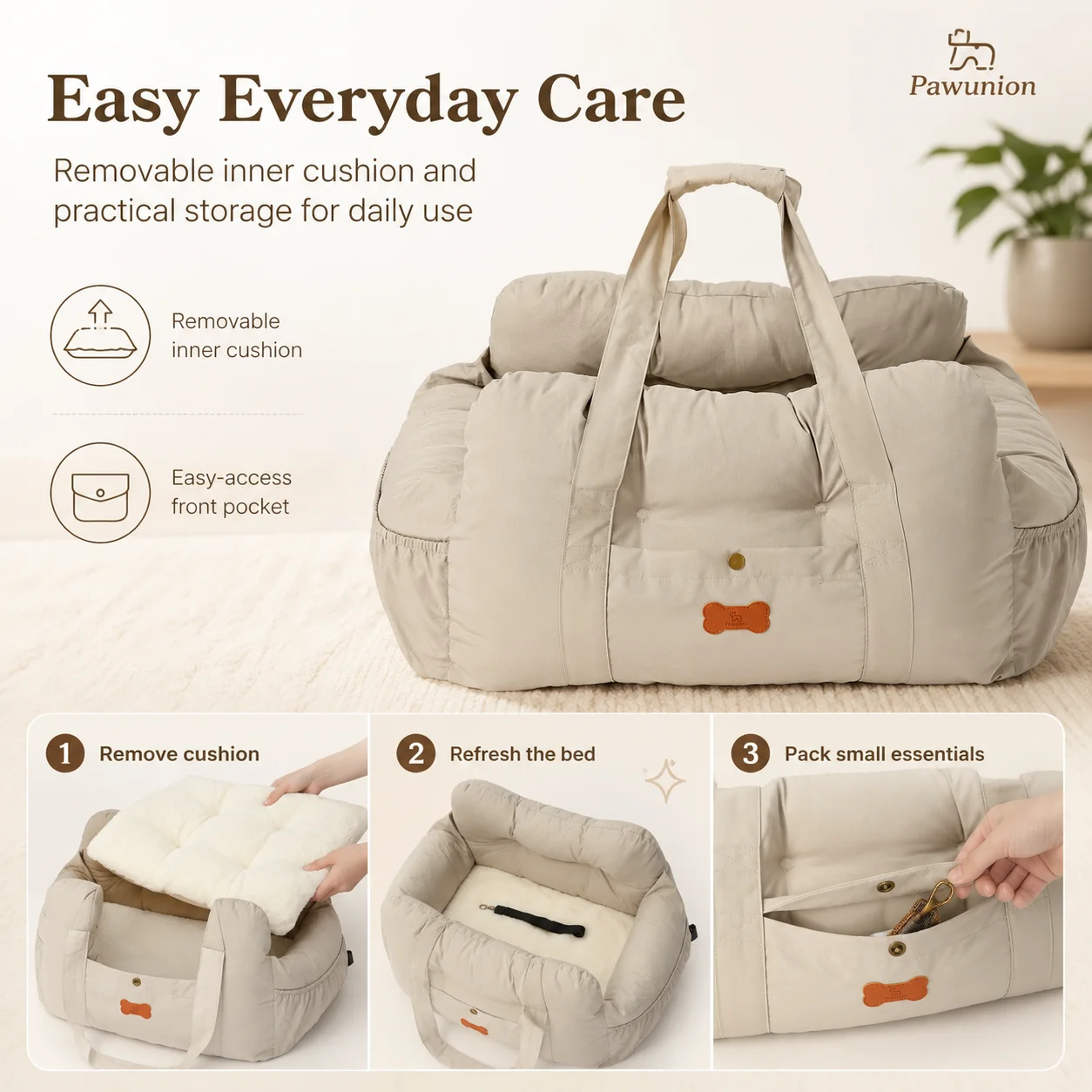 Dog Car Seat for Small Medium Dogs, Portable - Image 5