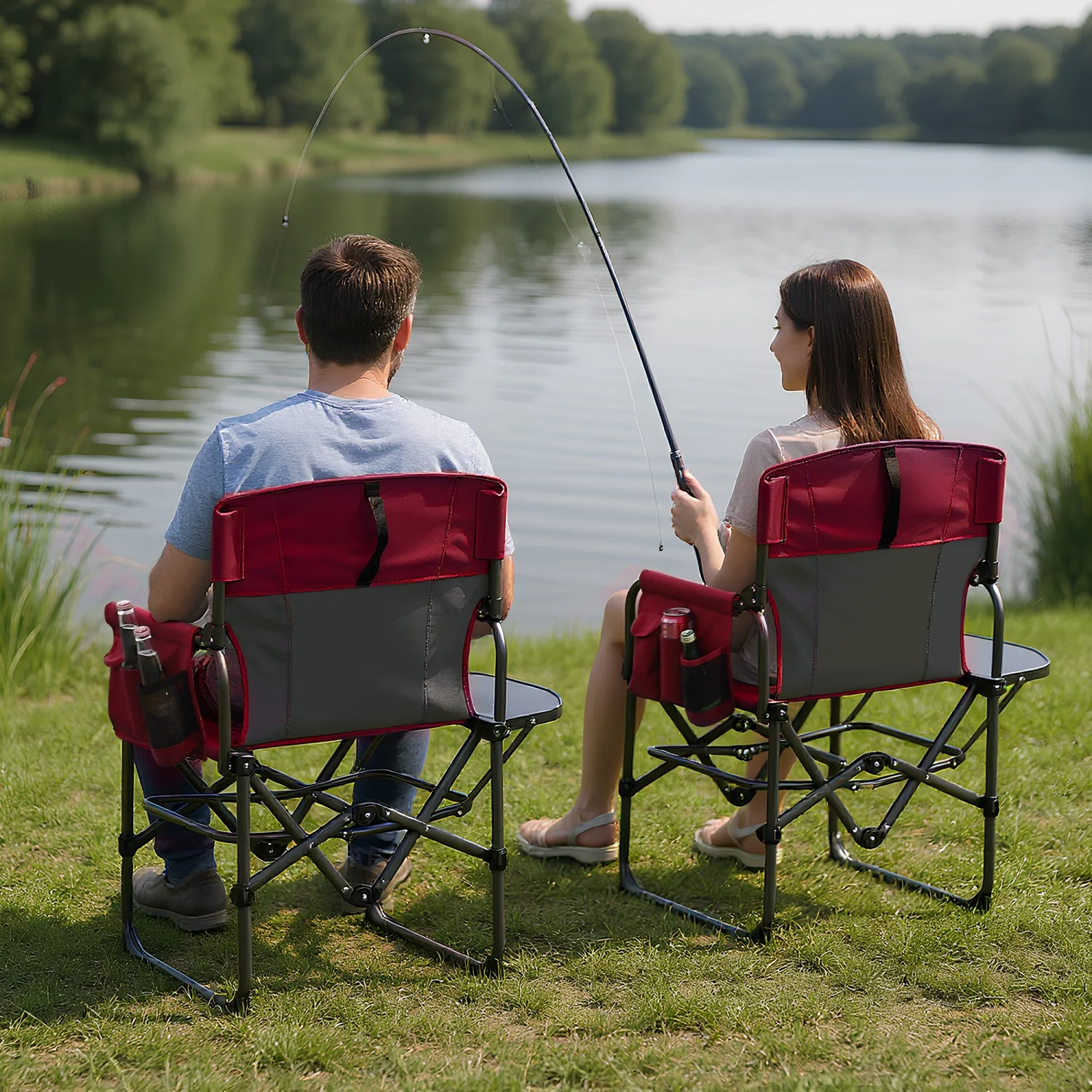 1 Pack / 2 Pack Oversized Heavy Duty Folding Directors Chair - Image 7